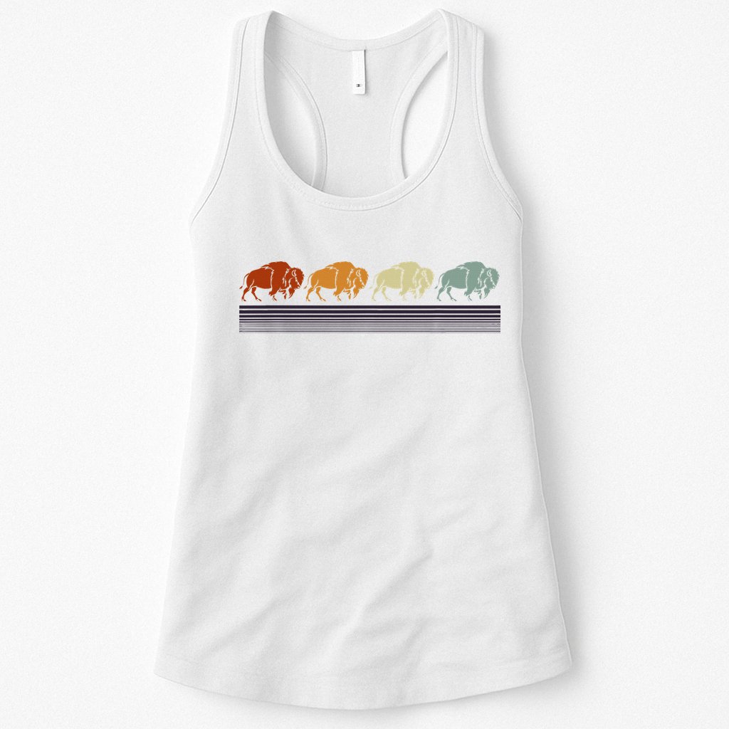 Retro Buffalo Womens Tank Top