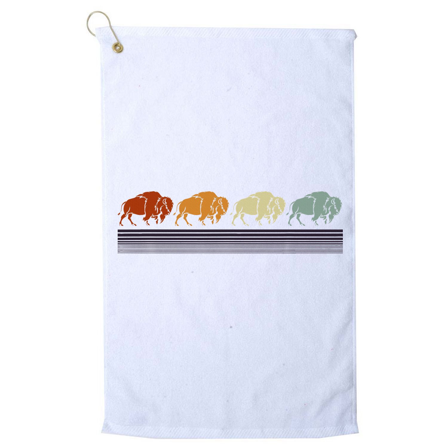 Retro Buffalo Golf Towel