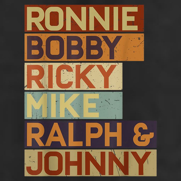 Ronnie Bobby Ricky Mike Ralph And Johnny Men Women 7 Panel Mesh Trucker Snapback Hat
