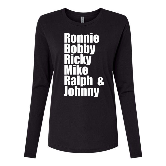 Ronnie Bobby Ricky Mike Ralph And Johnny Womens Cotton Relaxed Long Sleeve T-Shirt