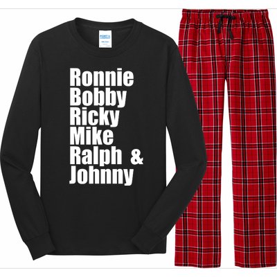 Ronnie Bobby Ricky Mike Ralph And Johnny Long Sleeve Pajama Set