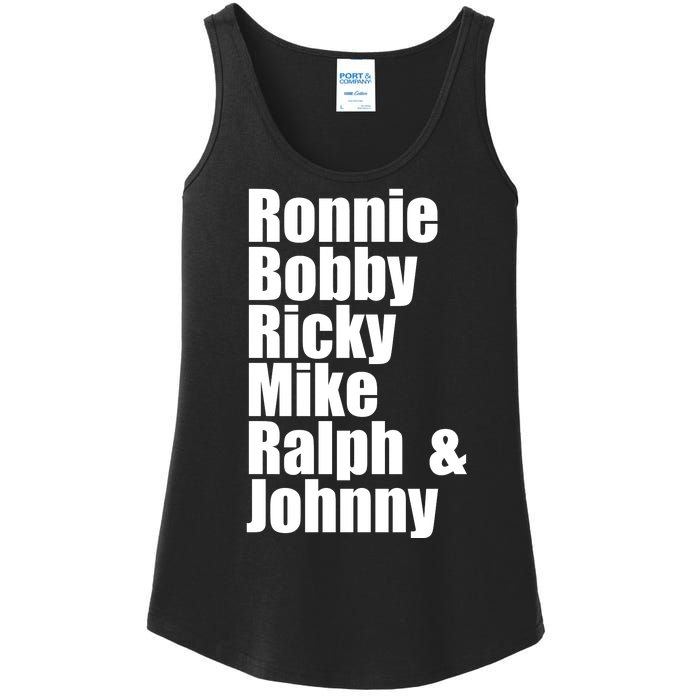 Ronnie Bobby Ricky Mike Ralph And Johnny Ladies Essential Tank