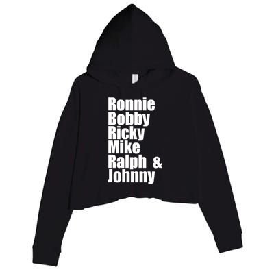 Ronnie Bobby Ricky Mike Ralph And Johnny Crop Fleece Hoodie