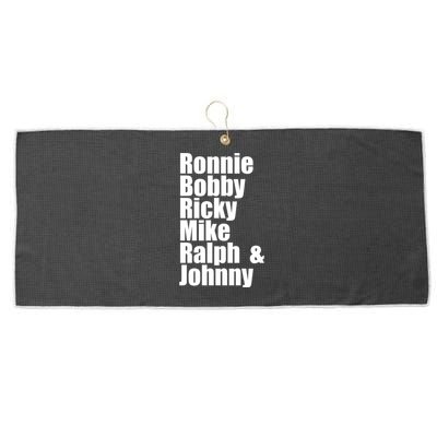 Ronnie Bobby Ricky Mike Ralph And Johnny Large Microfiber Waffle Golf Towel