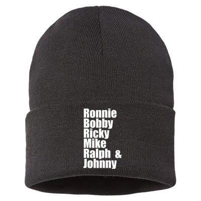 Ronnie Bobby Ricky Mike Ralph And Johnny Sustainable Knit Beanie