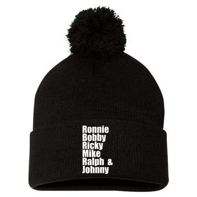 Ronnie Bobby Ricky Mike Ralph And Johnny Pom Pom 12in Knit Beanie