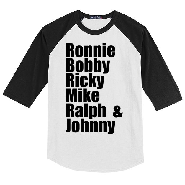 Ronnie Bobby Ricky Mike Ralph And Johnny Kids Colorblock Raglan Jersey