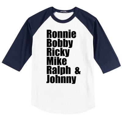 Ronnie Bobby Ricky Mike Ralph And Johnny Baseball Sleeve Shirt