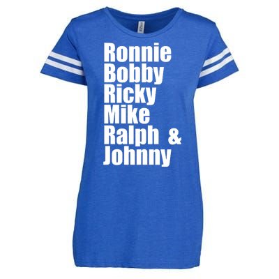 Ronnie Bobby Ricky Mike Ralph And Johnny Enza Ladies Jersey Football T-Shirt