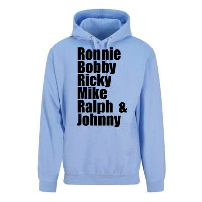 Ronnie Bobby Ricky Mike Ralph And Johnny Unisex Surf Hoodie