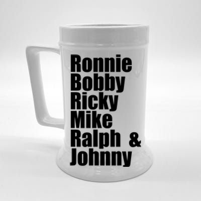 Ronnie Bobby Ricky Mike Ralph And Johnny Beer Stein