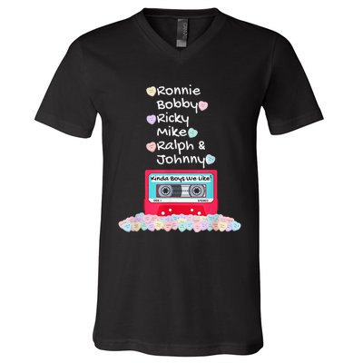 Ronnie Bobby Ricky Mike Ralph And Johnny Kinda We Like V-Neck T-Shirt