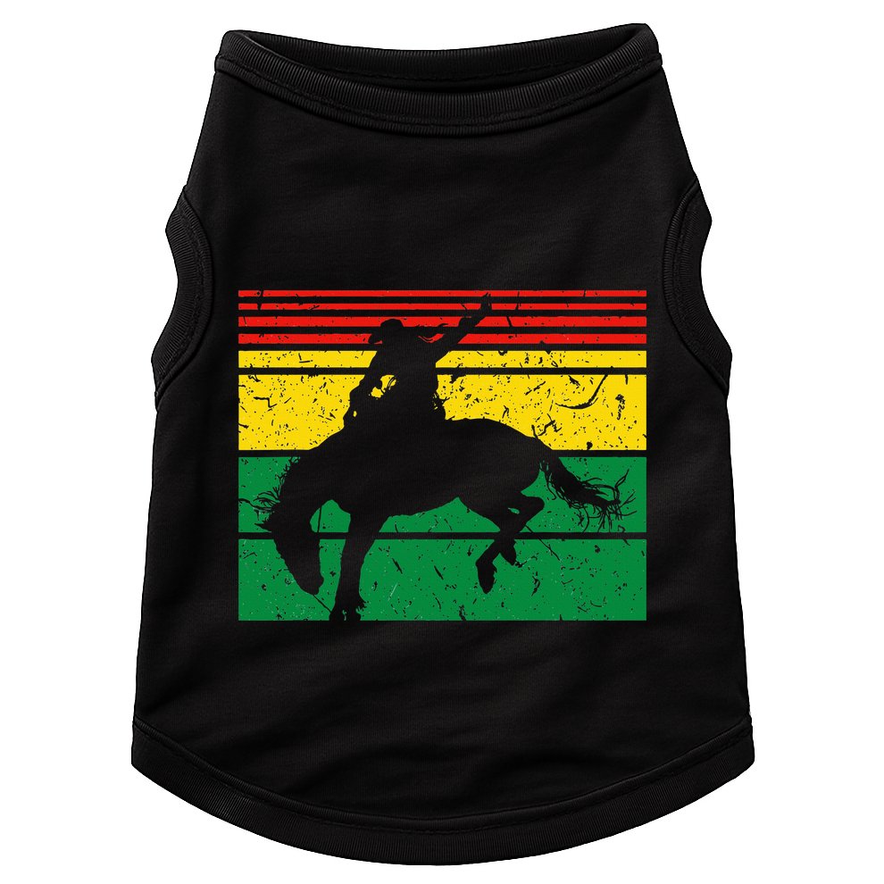 Rodeo Bronc Riding African American Cowgirl Graphic Doggie Tank