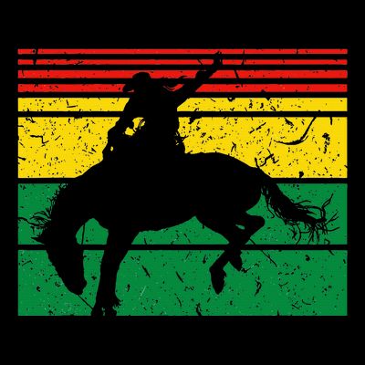Rodeo Bronc Riding African American Cowgirl Graphic T-Shirt