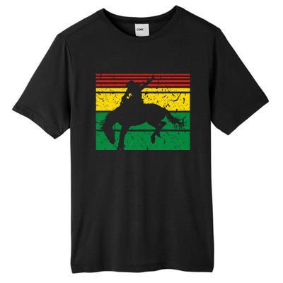 Rodeo Bronc Riding African American Cowgirl Graphic Tall Fusion ChromaSoft Performance T-Shirt