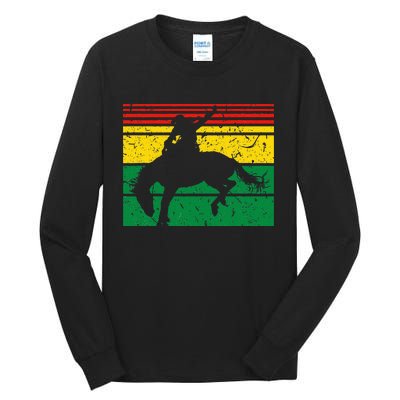 Rodeo Bronc Riding African American Cowgirl Graphic Tall Long Sleeve T-Shirt