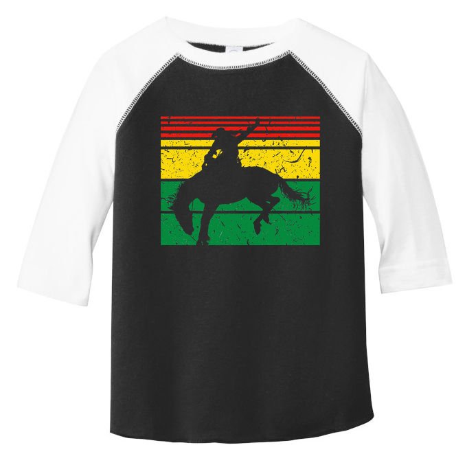 Rodeo Bronc Riding African American Cowgirl Graphic Toddler Fine Jersey T-Shirt
