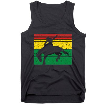 Rodeo Bronc Riding African American Cowgirl Graphic Tank Top
