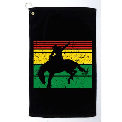 Rodeo Bronc Riding African American Cowgirl Graphic Golf Towel