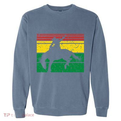 Rodeo Bronc Riding African American Cowgirl Graphic Garment-Dyed Sweatshirt