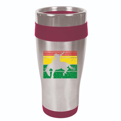 Rodeo Bronc Riding African American Cowgirl Graphic 16oz Travel Tumbler