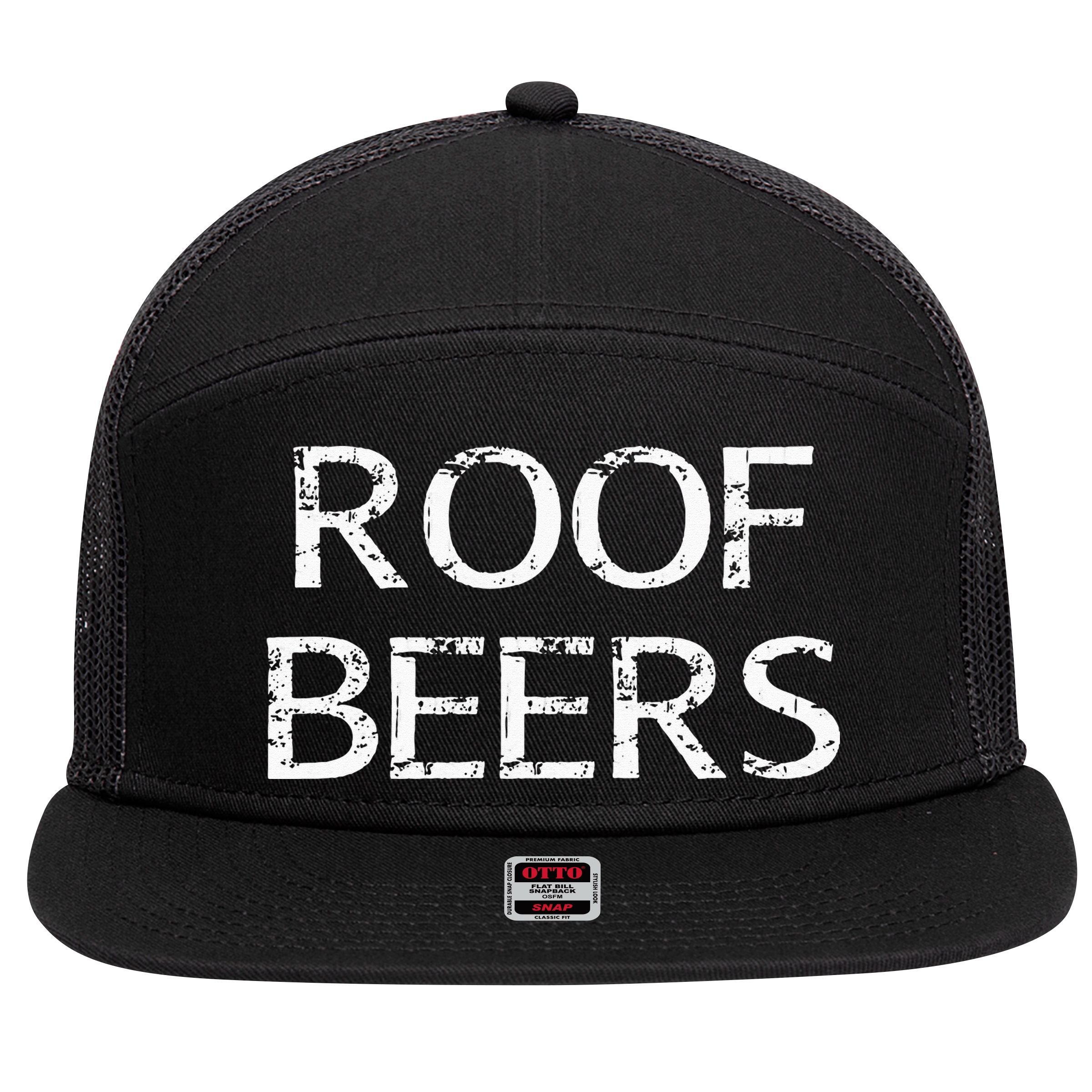 Roof Beers 7 Panel Mesh Trucker Snapback Hat