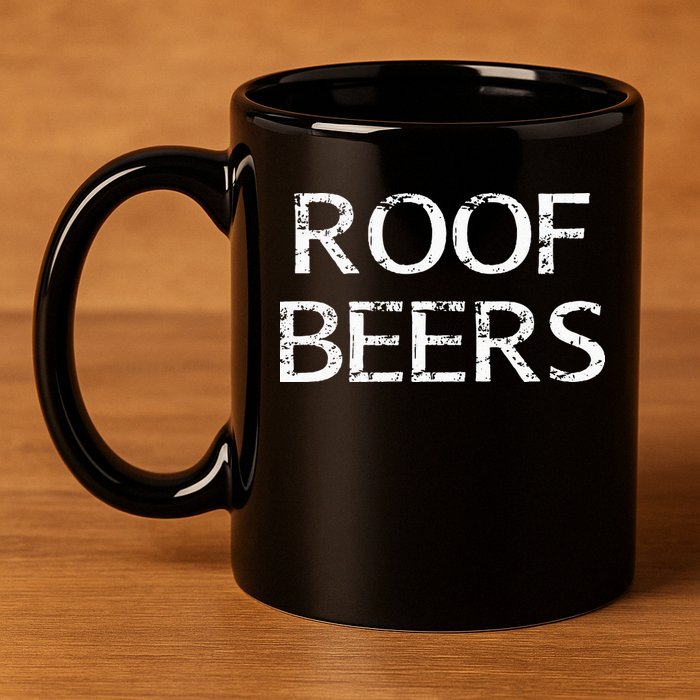 Roof Beers 11oz C Handle Ceramic Mug