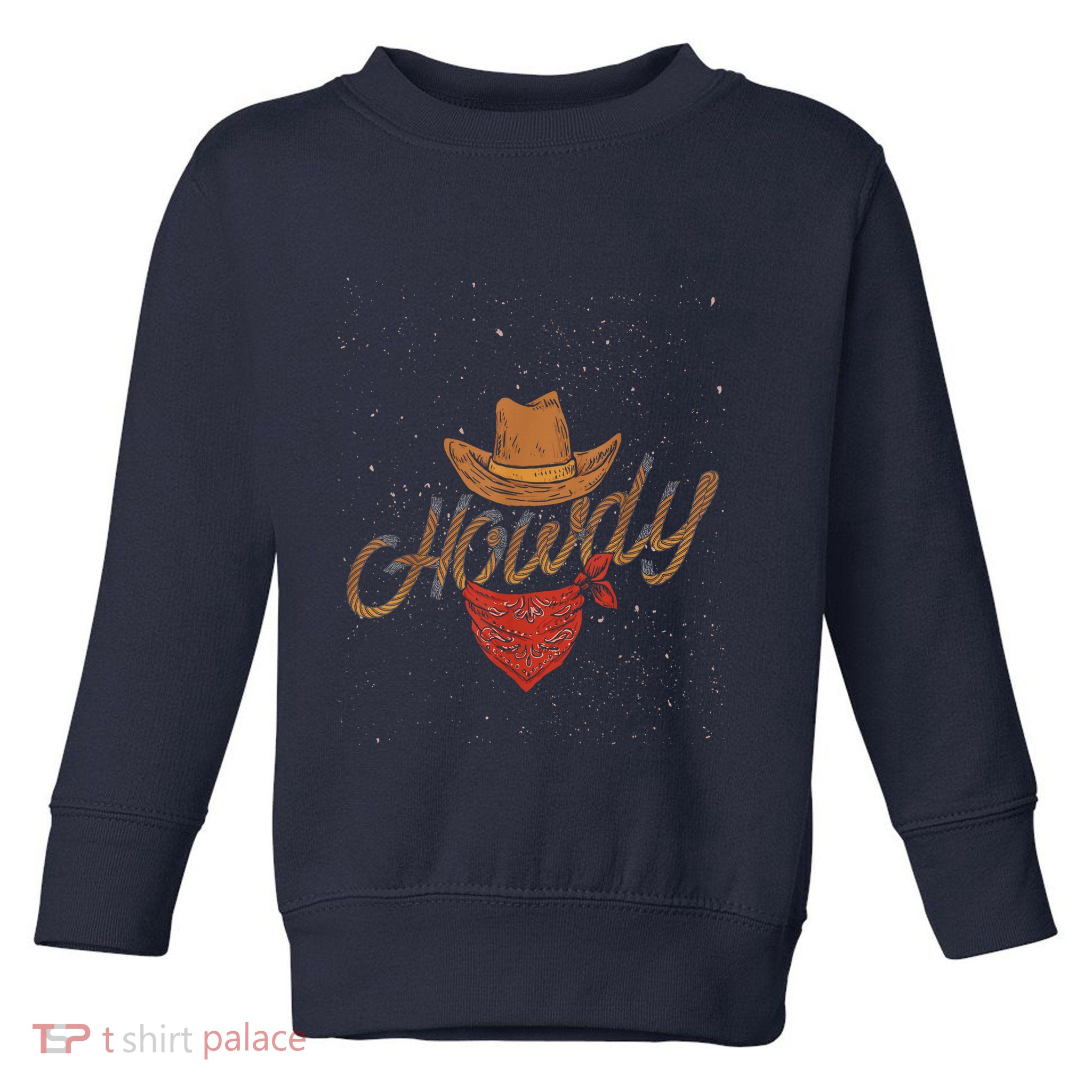 Rodeo Bull Riding Western Texas Howdy Yeehaw Cowboy Toddler Sweatshirt