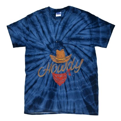 Rodeo Bull Riding Western Texas Howdy Yeehaw Cowboy Tie-Dye T-Shirt