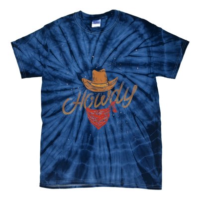 Rodeo Bull Riding Western Texas Howdy Yeehaw Cowboy Tie-Dye T-Shirt