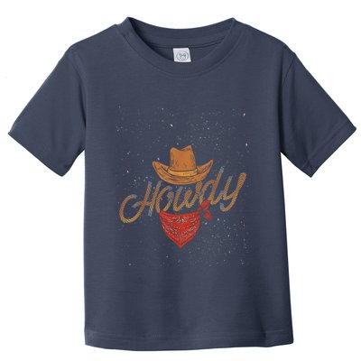 Rodeo Bull Riding Western Texas Howdy Yeehaw Cowboy Toddler T-Shirt
