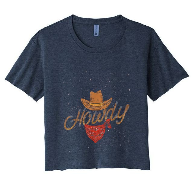 Rodeo Bull Riding Western Texas Howdy Yeehaw Cowboy Crop Top