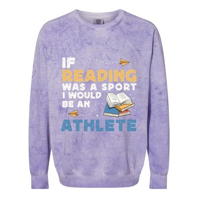 Read Books Reading Fanatic Reader Book Nerd Gift Colorblast Crewneck Sweatshirt