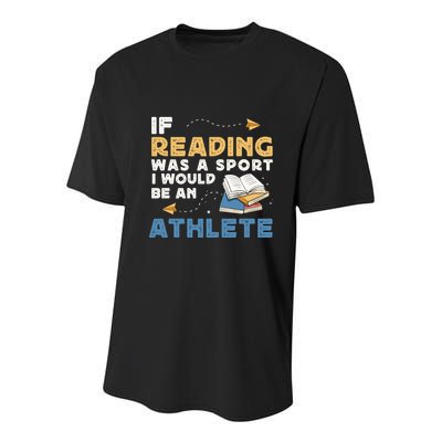 Read Books Reading Fanatic Reader Book Nerd Gift Youth Performance Sprint T-Shirt