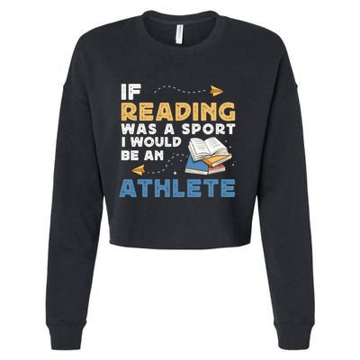 Read Books Reading Fanatic Reader Book Nerd Gift Cropped Pullover Crew