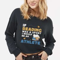 Read Books Reading Fanatic Reader Book Nerd Gift Cropped Pullover Crew