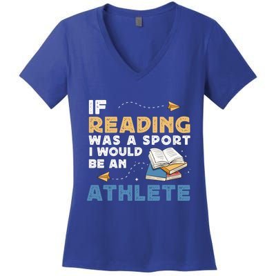 Read Books Reading Fanatic Reader Book Nerd Gift Women's V-Neck T-Shirt