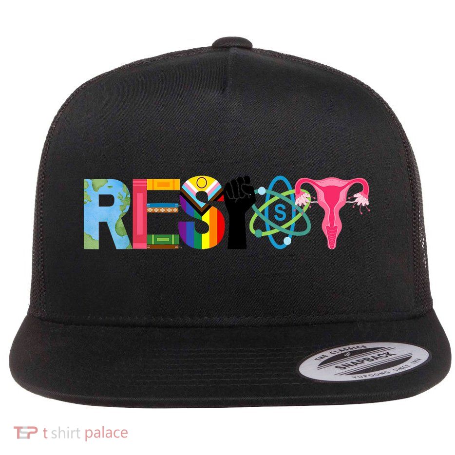 Resist Banned-Books Reproductive LGBT Anti Trump Flat Bill Trucker Hat