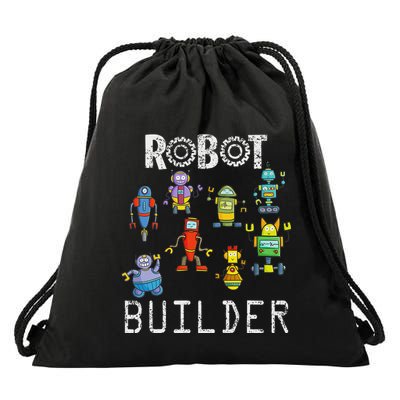 Robot Builder Robotics Engineer Funny Robot Engineering Drawstring Bag