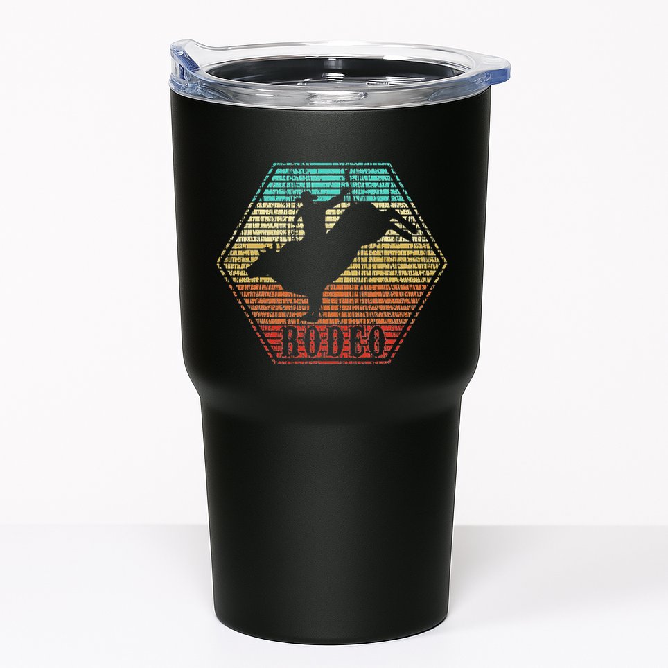 Rodeo Bull Riding Vintage Cowboy Tumbler