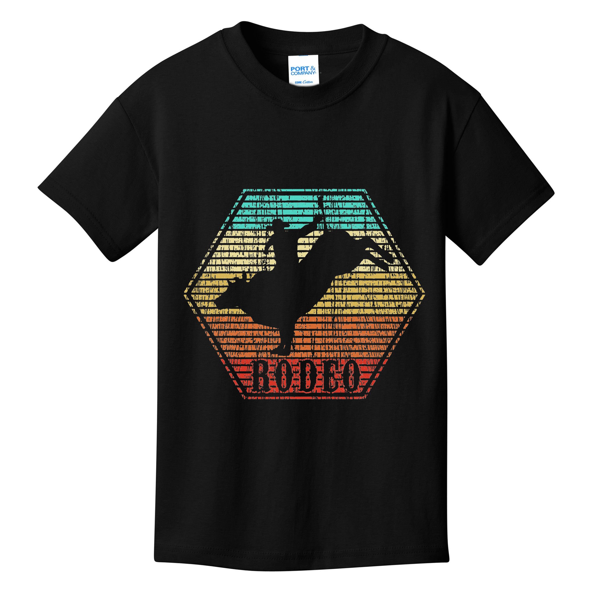 Rodeo Bull Riding Vintage Cowboy Kids T-Shirt