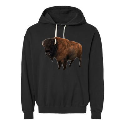 Realistic Bison Garment-Dyed Fleece Hoodie