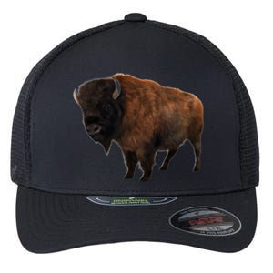 Realistic Bison Flexfit Unipanel Trucker Cap