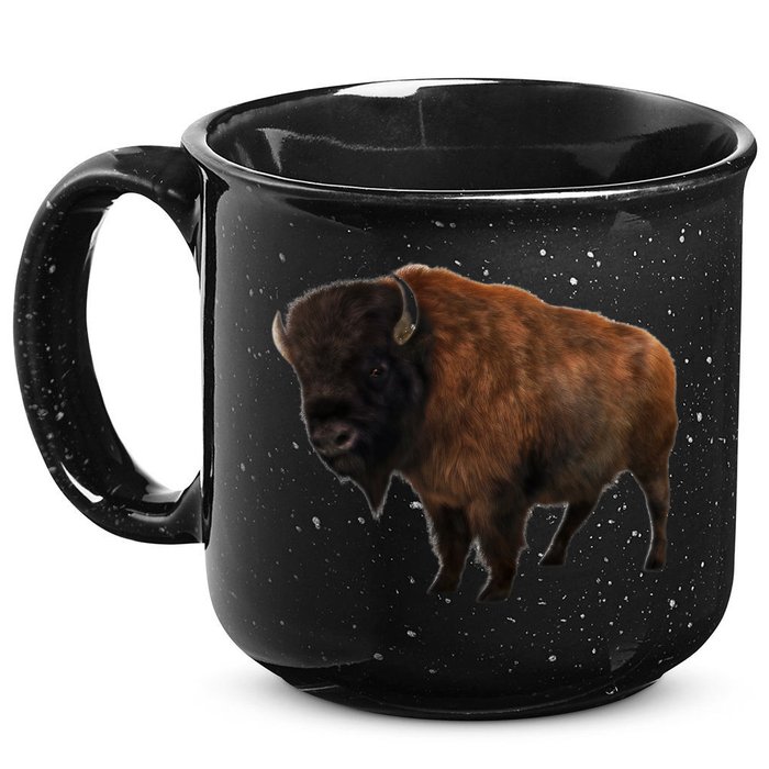 Realistic Bison 15oz Campfire Ceramic Mug