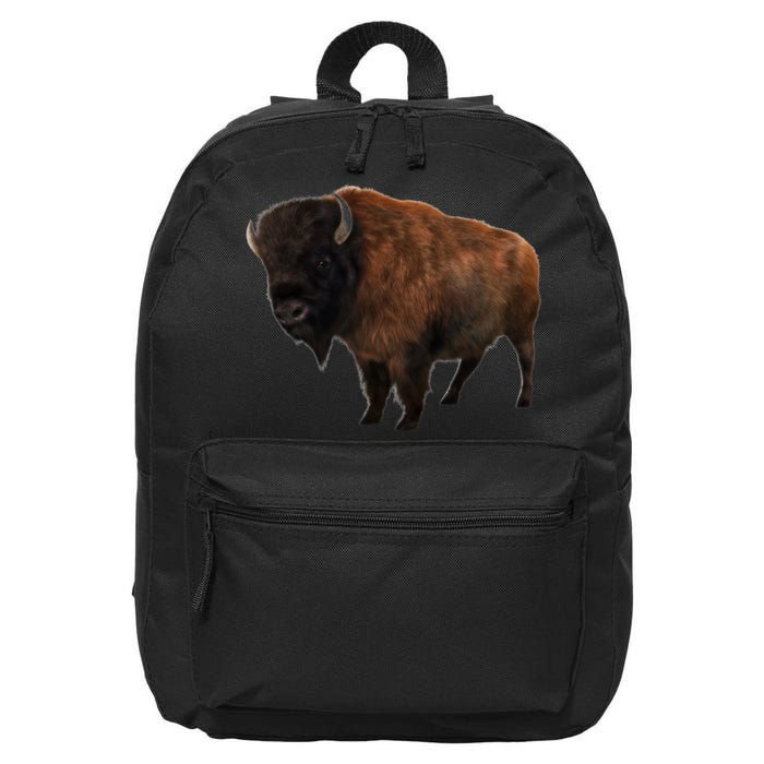 Realistic Bison 16 in Basic Backpack