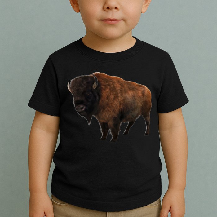 Realistic Bison Toddler T-Shirt
