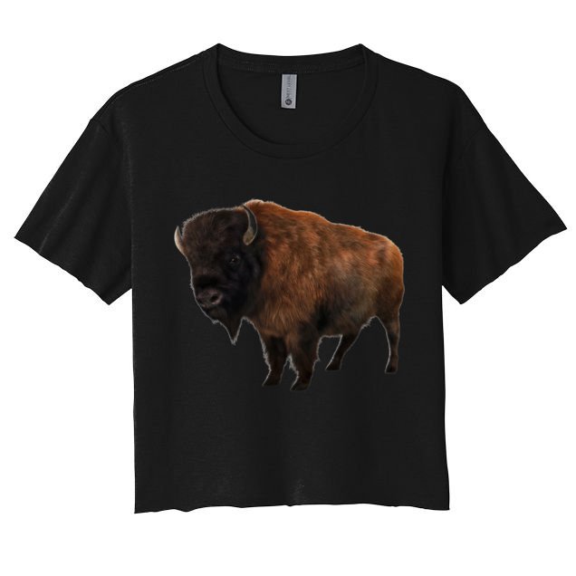 Realistic Bison Crop Top