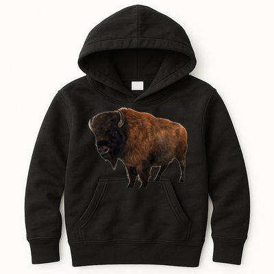 Realistic Bison Kids Hoodie