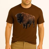 Realistic Bison Performance Shirt