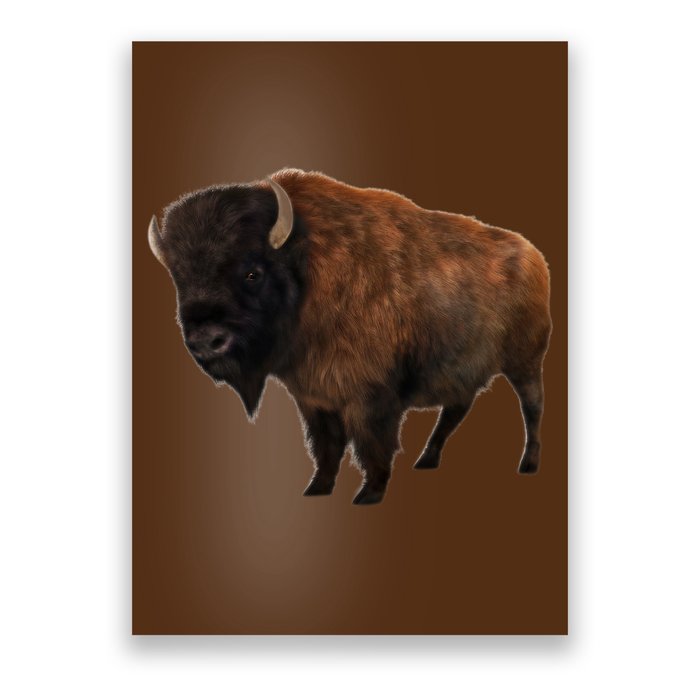 Realistic Bison Poster